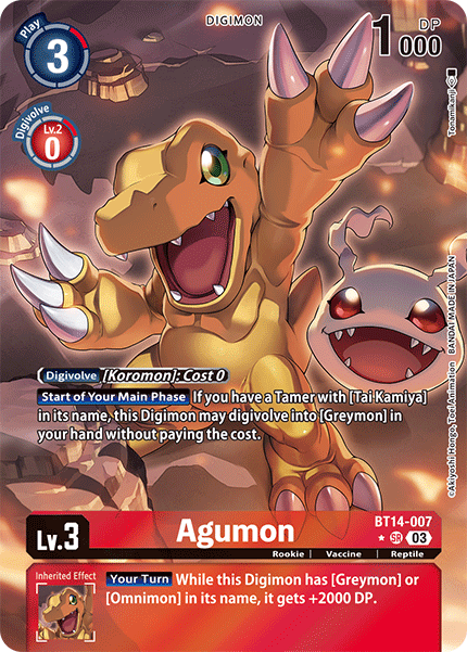 BT14-007 Agumon Alternate Art Single