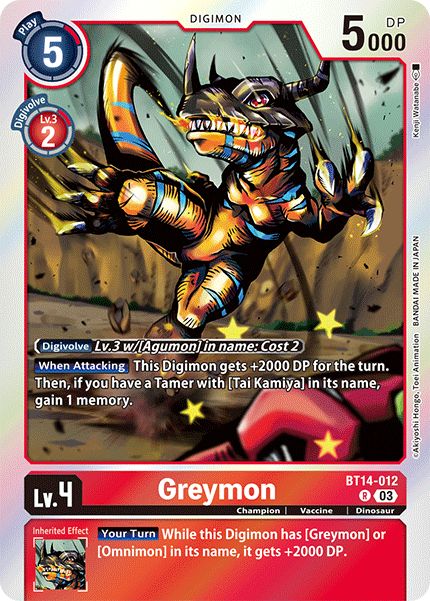 BT14-012 Greymon Single