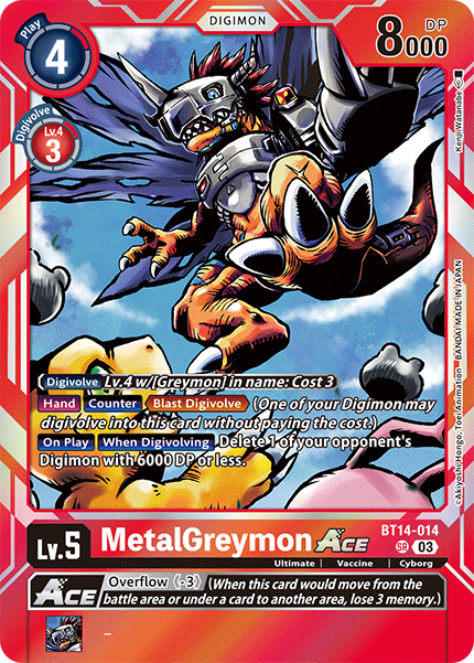 BT14-014 MetalGreymon Ace Single