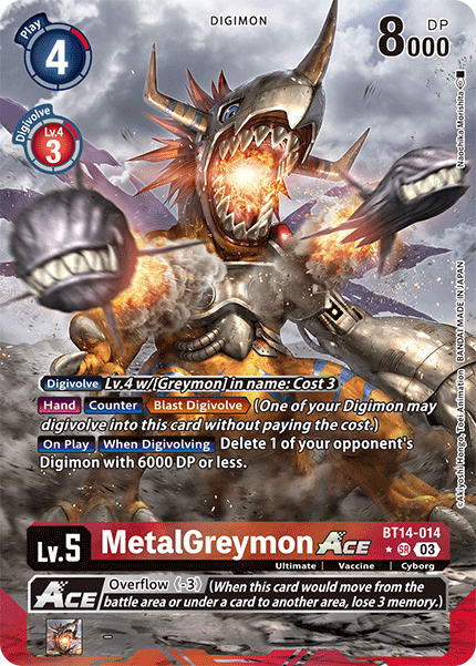 BT14-014 MetalGreymon Ace Alternate Art Single