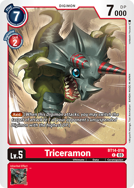 BT14-016 Triceramon Single