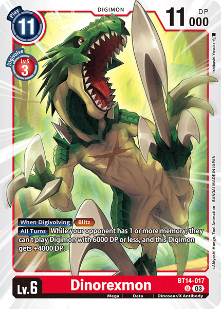 BT14-017 Dinorexmon Single