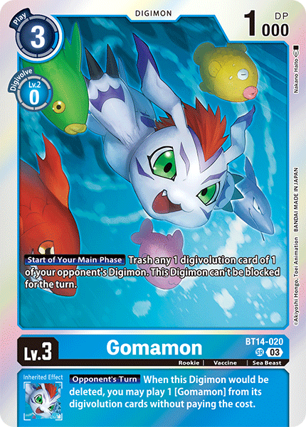 BT14-020 Gomamon Single