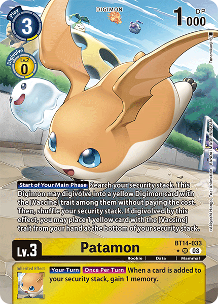 BT14-033 Patamon Alternate Art Single