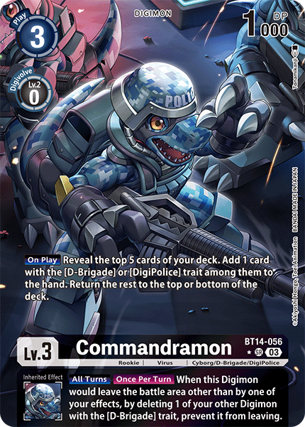 BT14-056 Commandramon Alternate Art Single