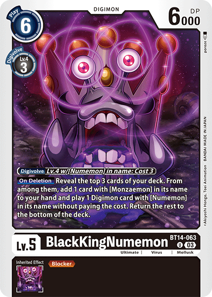 BT14-063 BlackKingNumemon Single