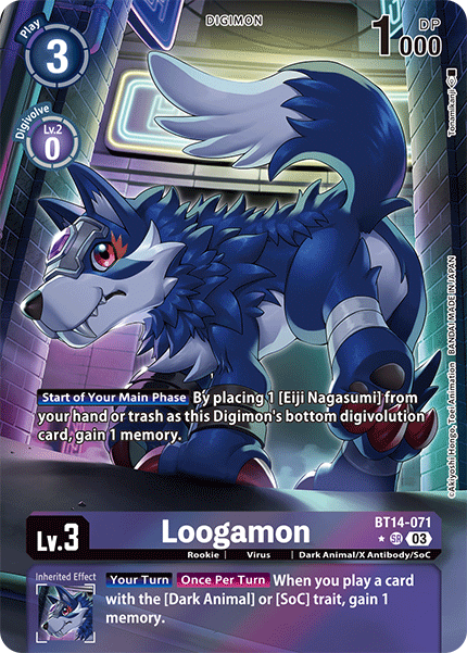 BT14-071 Loogamon Alternate Art Single