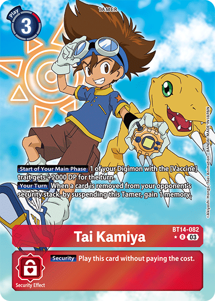 BT14-082 Tai Kamiya Alternate Art Single