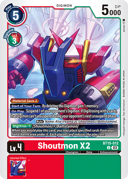 BT15-012 Shoutmon X2 Single