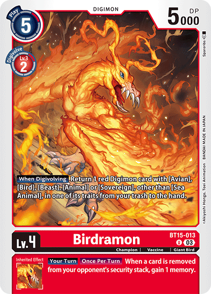 BT15-013 Birdramon Single