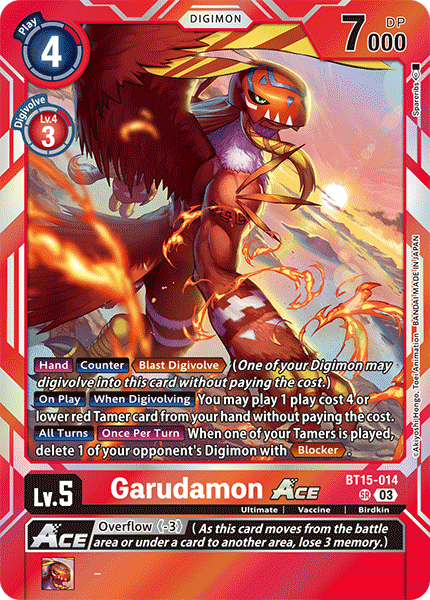 BT15-014 Garudamon ACE Single