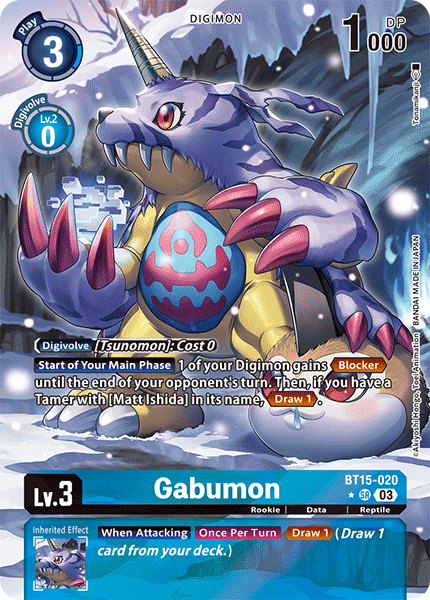 BT15-020 Gabumon Alt Art Single