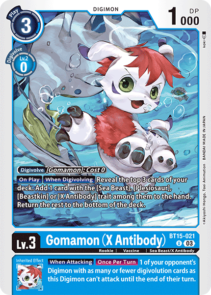 BT15-021 Gomamon (X Antibody) Single