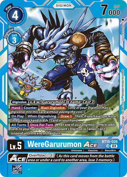 BT15-026 WereGarurumon ACE Single