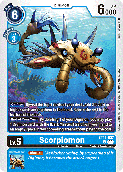 BT15-027 Scorpiomon Single