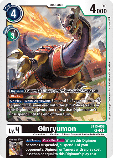 BT15-058 Ginryumon Single