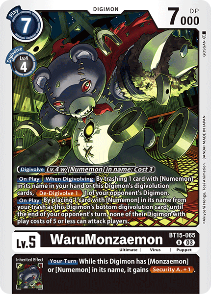 BT15-065 WaruMonzaemon Single