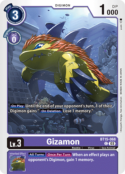 BT15-068 Gizamon Single