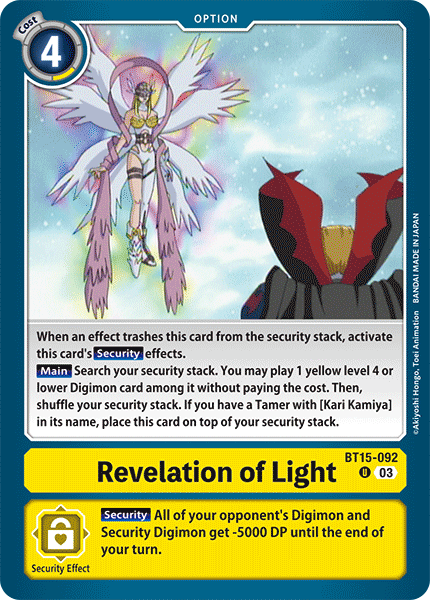 BT15-092 Revelation of Light Single