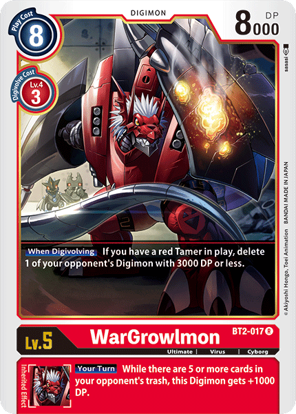 BT2-017 WarGrowlmon Single