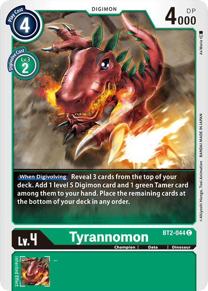 BT2-044 Tyrannomon Single