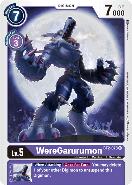 BT2-078 WereGarurumon Single