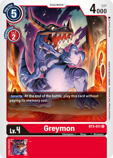 BT3-011 Greymon Single