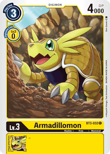 BT3-032 Armadillomon Single