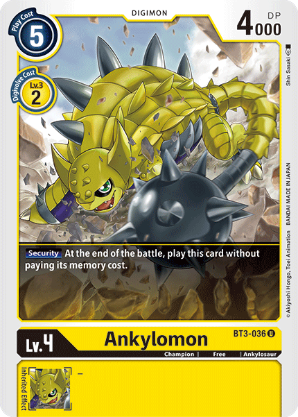 BT3-036 Ankylomon Single