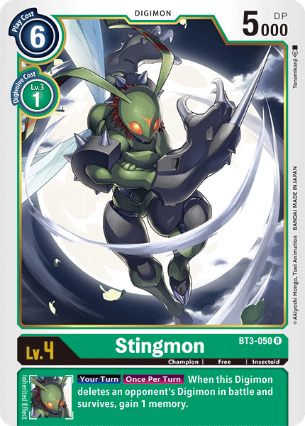 BT3-050 Stingmon Single