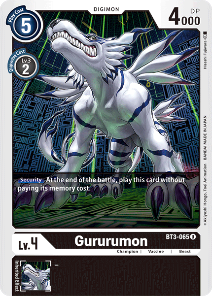 BT3-065 Gururumon Single