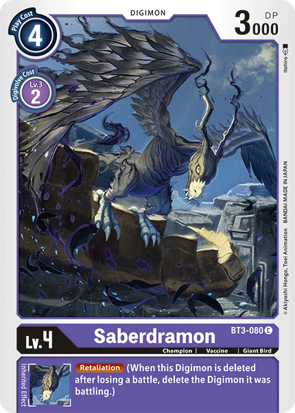 BT3-080 Saberdramon Single