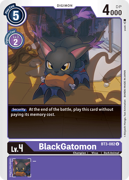 BT3-082 BlackGatomon Single