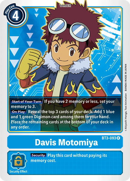 BT3-093 Davis Motomiya Single