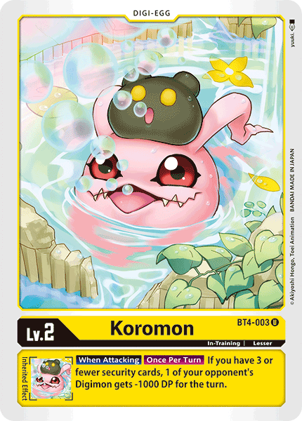 BT4-003 Koromon Pre-Release Single