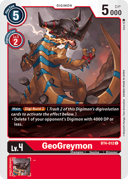 BT4-012 GeoGreymon Single