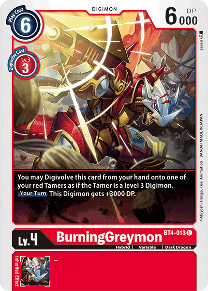 BT4-013 BurningGreymon Single