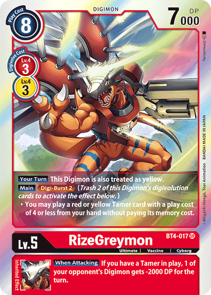 BT4-017 RizeGreymon Single