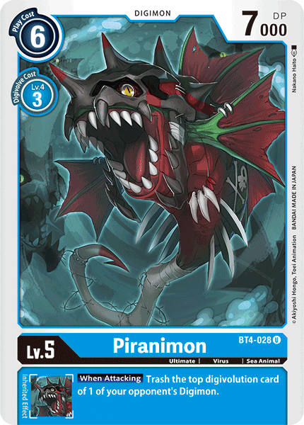 BT4-028 Piranimon Pre-Release Single