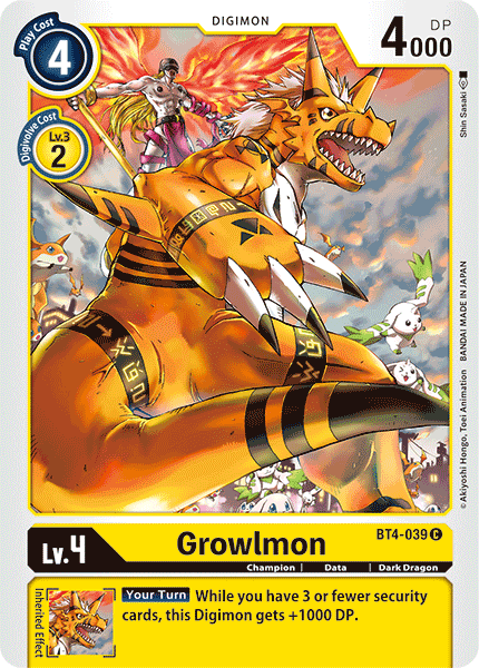 BT4-039 Growlmon Single