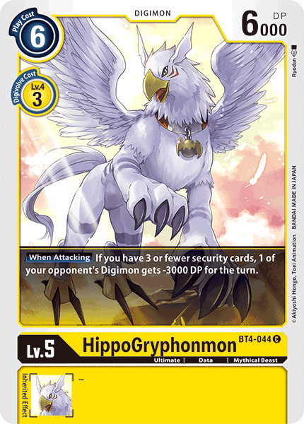 BT4-044 HippoGryphonmon Single