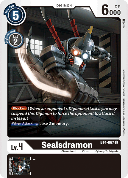 BT4-067 Sealsdramon Single