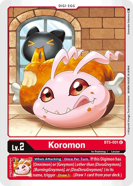 BT5-001 Koromon RB Foil Single