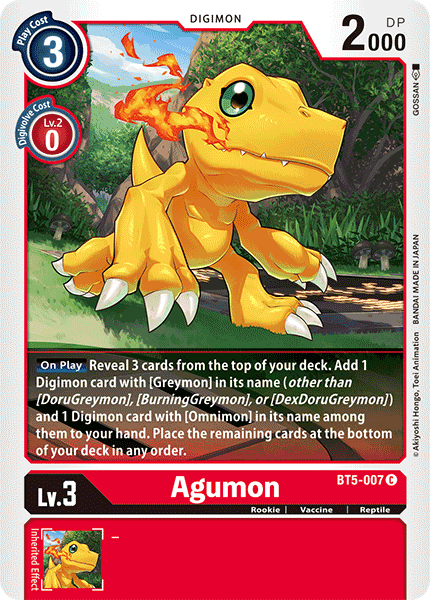 BT5-007 Agumon Single