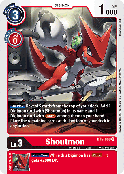 BT5-009 Shoutmon Single