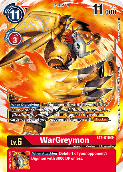 BT5-016 WarGreymon Single