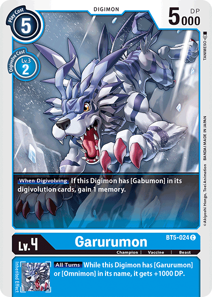 BT5-024 Garurumon Single