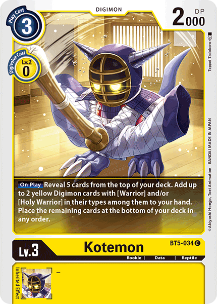 BT5-034 Kotemon Single