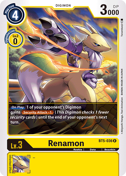 BT5-036 Renamon Single