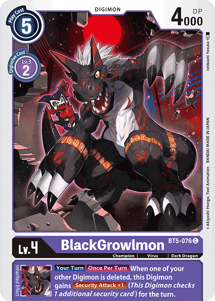 BT5-076 BlackGrowlmon Single